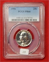 1956 Washington Silver Quarter PCGS PR66