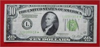 1928 B $10 Federal Reserve Star Note
