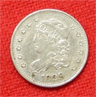 1829 Bust Silver Half Dime