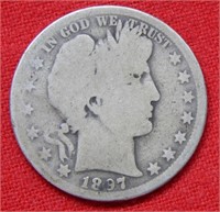 1897 O Barber Silver Half Dollar