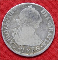 1786 Spanish Silver 2 Reales