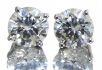 14kt Gold 2.60 ct VS Lab Diamond Stud Earrings