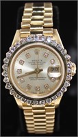 18kt Gold Rolex Oyster Pepetual Lady President