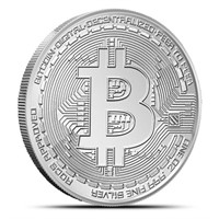1 Ounce: Bitcoin BTC .999 Fine Silver Coin