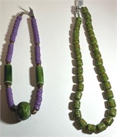 E - LOT OF 2 BEADED NECKLACES (C94)