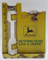 Vintage John Deere Advertising Rain Gauge w/