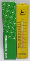 Vintage Metal John Deere Advertising Thermometer