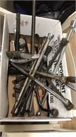 Box of Vehicle Misc (Hitches, Tire Irons)