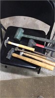 Box of Hammers, Prybars, Mallets, Razor Blades