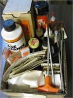 Gun Cleaning Accessories…Solvents, rods, patches,
