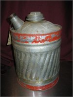 Vintage Galvanized 1 Gallon Gas Can…With pour spo