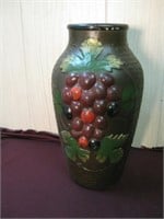 9” Hand Painted “Gaudy” Vase with Pontil Mark…Feat