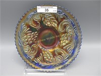 Fenton 6"  Blue Pine Cone Plate