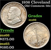 1936 Cleveland Old Commem Half Dollar 50c Grades G