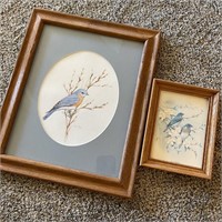 Framed Blue Bird Pictures