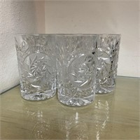 Lot of 8 Vintage Heavy Glass Tumblers EAPG