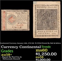 Continental Currency January 14th, 1779 $20  Fr-CC