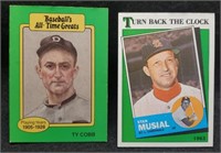 Ty Cobb & Stan Musial Cards