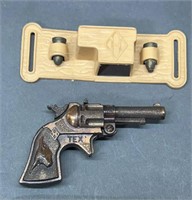 Hubley Tex Mini Cap Gun With Holster & Fake