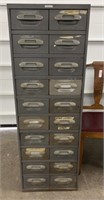 10 Drawer Metal Library Index Cabinet
