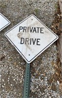 Private Drive Sign & Post