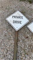 Private Drive Sign & Post
