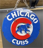 12" Chicago Cubs Metal Sign