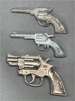 Three Vintage Cap Guns Including Hubley