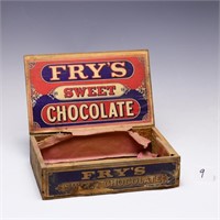 Antique Fry’s Chocolate wooden advertising box