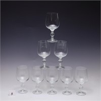 Eight crystal water/wine goblets