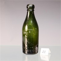 Antique N&Co J Lang advertising green bottle