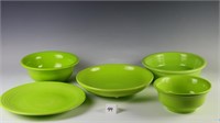 Four Green Homer Laughlin China Co Fiesta ware USA