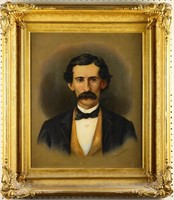 R.F. Reynolds 1876 antique painting portrait of a