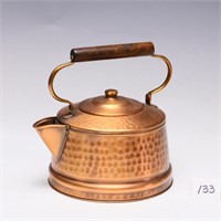 Marked Gregorian Copper hand hammered kettle