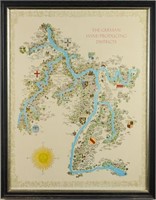 The German Wine-Producing Districts vintage Map