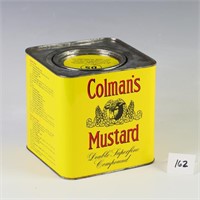 Vintage Colman’s Mustard advertising tin can unope