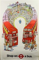 Vintage Maclachlan “Shop On a Bus” Poster