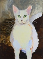 Kristen Moore cat painting by Kristen Moore 2007