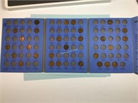 Lincoln wheat cent album and 28 coins