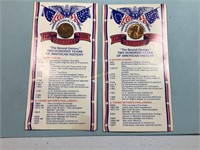 Two Bicentennial 1976 Pennie’s with display