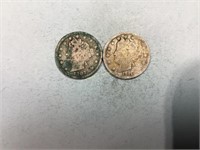 1907 and 1911 Liberty head nickels