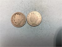 1899 and 1900 Liberty head nickels