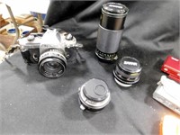 4 Cameras, 3 Lens & Cases