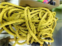 Yellow Rope & Used Leather Gloves in Case