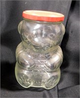 Kraft Clear Glass Bear Jar & Small Ginger Jar