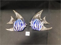 2 Angel fish/ art glass
