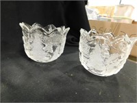 4 Crystal like Candy Dishes