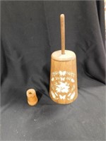 Wood Decorative Butter Urn and Toothpick Holder