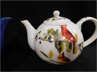 Audubon Cardinal Teapot, Vintage Bauer Teapot