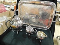 Exquisite Silver (Plated?) Tea Set